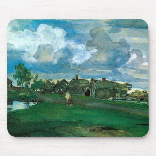 Russian Village Valentin Serov Mouse Pad (Front)