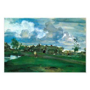 Russian Village Valentin Serov Photo Print