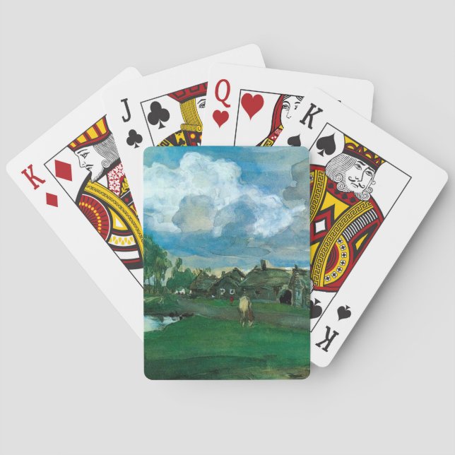 Russian Village Valentin Serov Playing Cards (Back)
