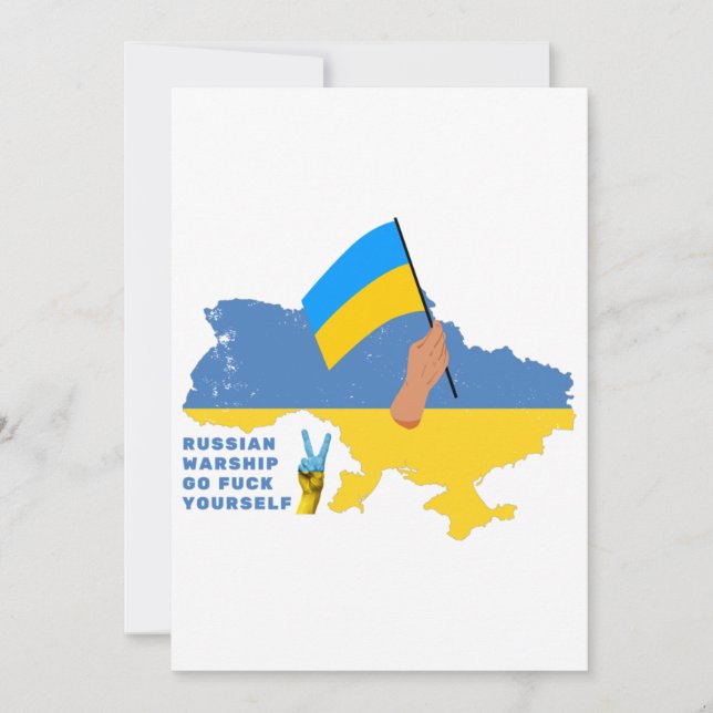 Russian warship go f*ck yourself Classic  Invitation (Front)