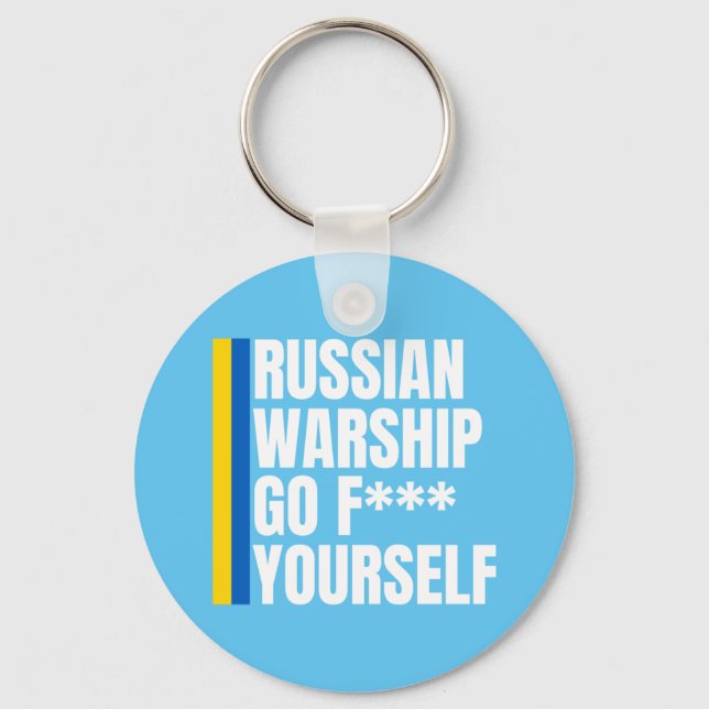 Russian Warship Go F Yourself Essential Key Ring (Front)