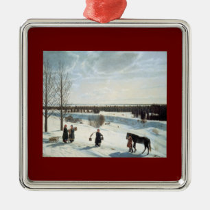 Russian Winter - Nikifor Krylov Metal Ornament