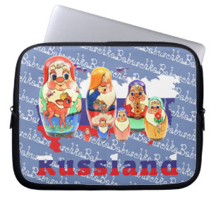 Russland - Russia Babuschka Gerätehülle 10" - 15" Laptop Sleeve