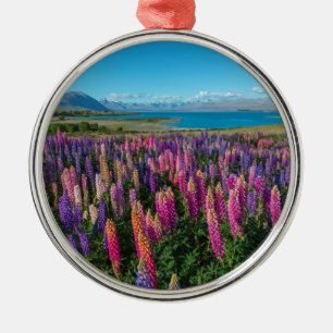 Russle Lupines at Lake Tekapo New Zealand Metal Ornament
