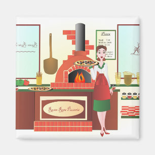 Russo Rosa Pizzeria Magnet