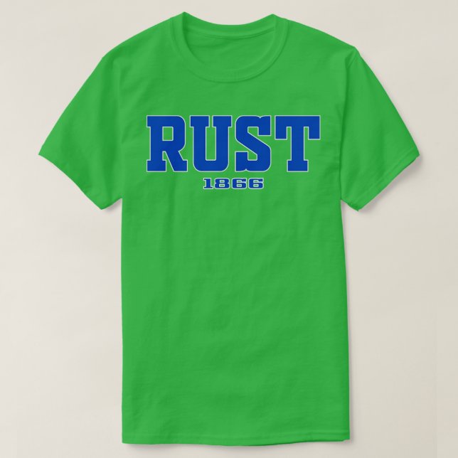 Rust 1866 College Apparel 2 T-Shirt (Design Front)
