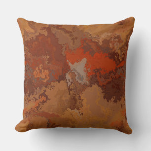 Rust abstract 6 cushion