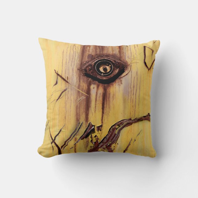 Rust Abstract Art - Cool Fun Unique Cushion (Front)