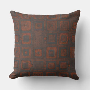 Rust Abstract Cushion