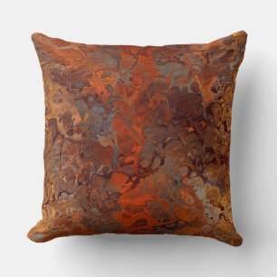 Rust Abstract Cushion