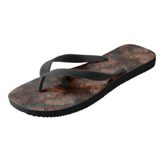 Rust and blue stone thongs