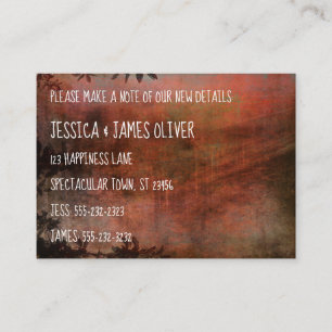 Rust and Brown Grunge We've Moved Handout Card