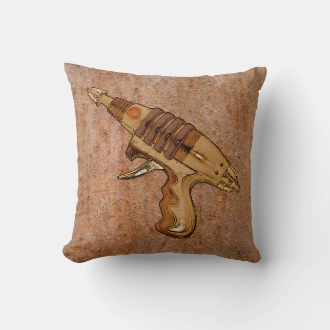 Rust and Ray Gun pillow (Front)