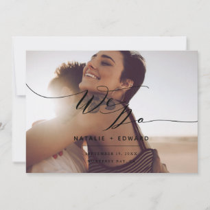 Rust and script we do elegant photo save the date