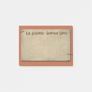 Rust and Tan with Staples Masculine Custom Post-It Notes