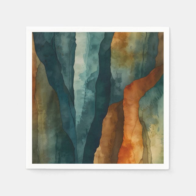 Rust and Teal Napkin (Front)