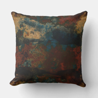Rust and Turquoise Stone Abstract 2 Cushion