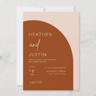 Rust Blush and Terracotta Wedding Invitations