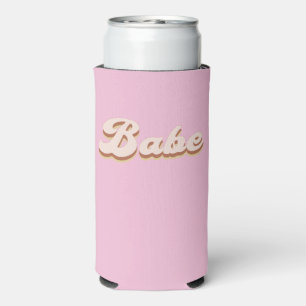 Rust Boho Retro Bachelorette Party Bridesmaid Seltzer Can Cooler