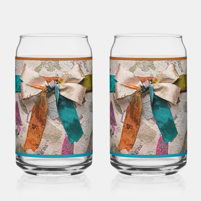 Rust Bow Soda Glass   (Front)