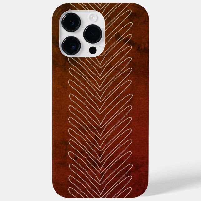 Rust Brown Modern Tribal African Arrows Case-Mate iPhone Case (Back)