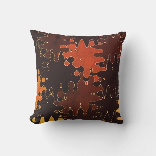 Rust Brown Orange Modern Unique Trendy Rustic Cushion (Front)
