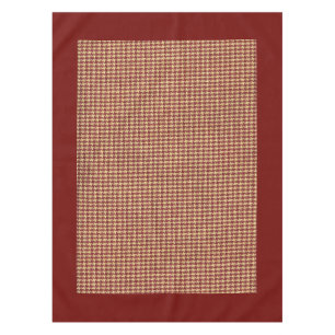 Rust Colour Check Tablecloth