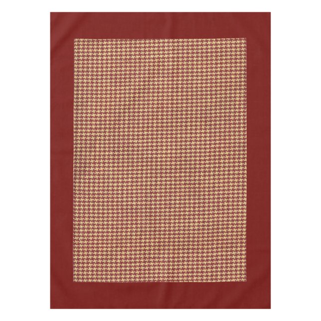 Rust Colour Check Tablecloth (Front)