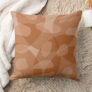 Rust Colour Geometric Earth Tones Cushion