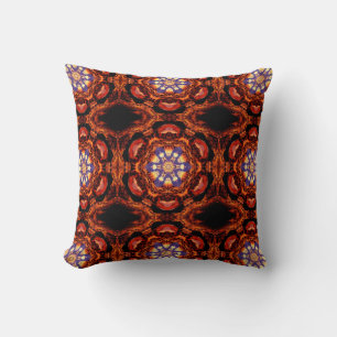 Rust coloured Kaleidoscopic Cushion