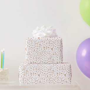 Rust Confetti Watercolor Dots Wrapping Paper