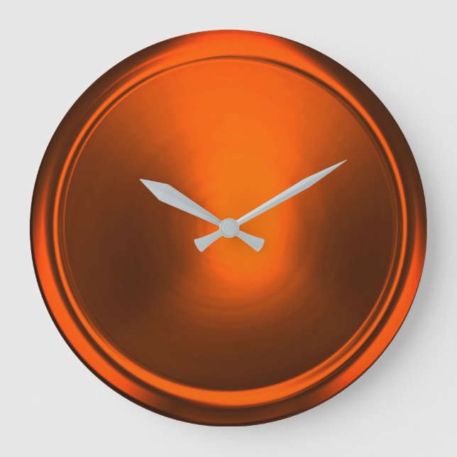 Rust Copper Button Large Clock (Front)