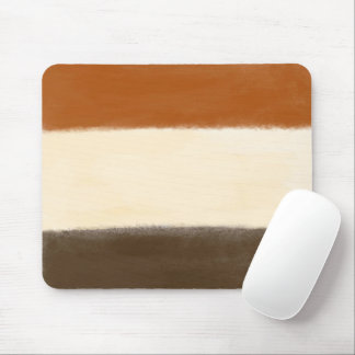 Rust Cream and Brown Colour Block Mouse Pad