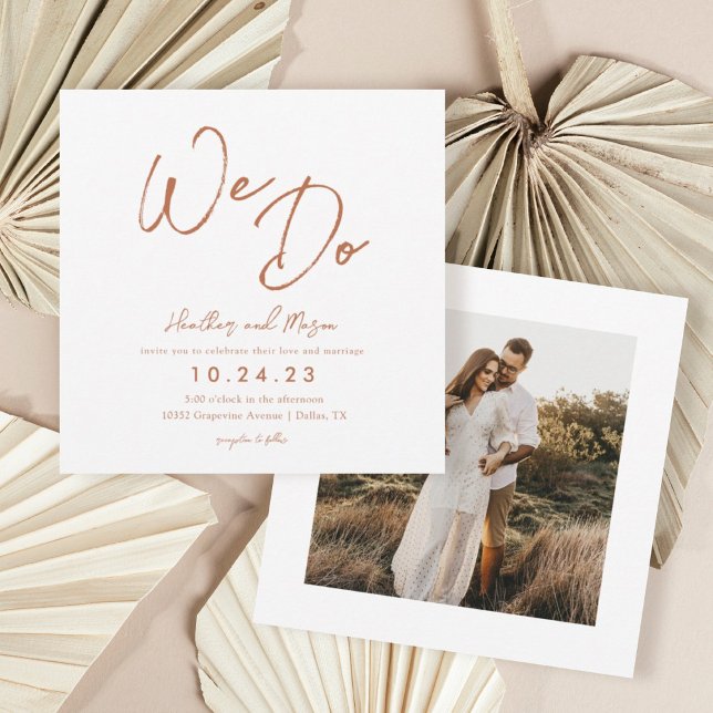 Rust Desert Wedding We Do Simple Wedding Save The Date (Creator Uploaded)