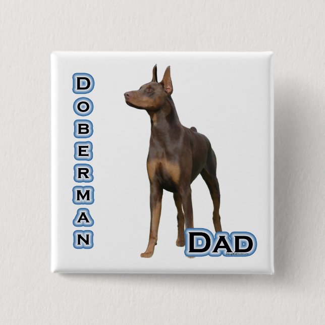 Rust Doberman Dad 4 - Button (Front)