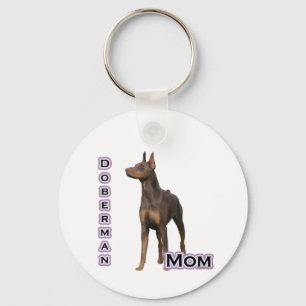 Rust Doberman Mum 4 - Keychain