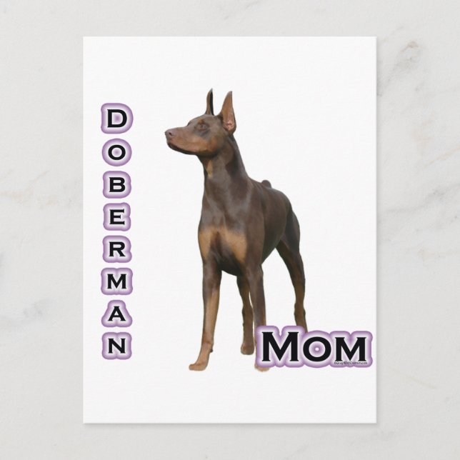 Rust Doberman Mum 4 Postcard (Front)