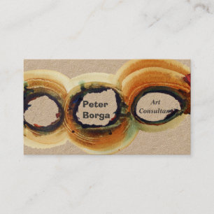 Rust Earth Watercolor Abstract   Artists Painters Business Card