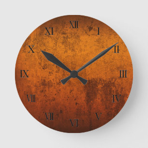 Rust Effect Roman Numeral Clock