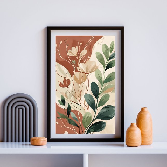 Rust Garden Harmony III – Modern Botanical Floral  Poster (Creator Uploaded)