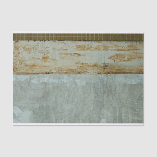 Rust & Grey Texture Distressed Grunge Urban Decor  Tissue Paper (Front)