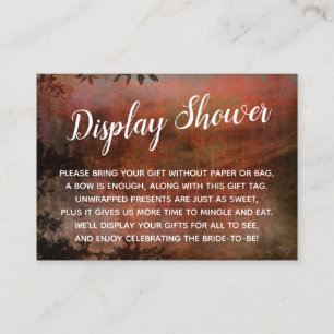 Rust Hued Grunge Display Bridal Shower Gift Card