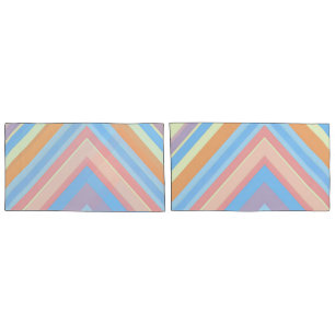 Rust Leaf Geometric Pattern Pillowcases – Modern A