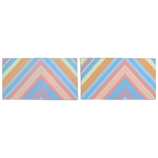 Rust Leaf Geometric Pattern Pillowcases – Modern A (Back-Set)