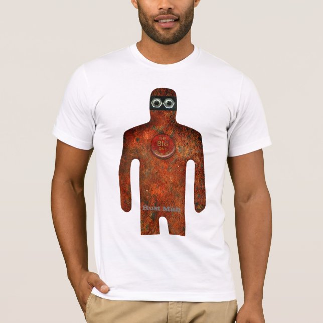 Rust Man - The Tarnished Super Hero Funny T-Shirt (Front)