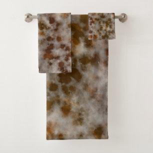 Rust Marble abstract Bath Towel Set
