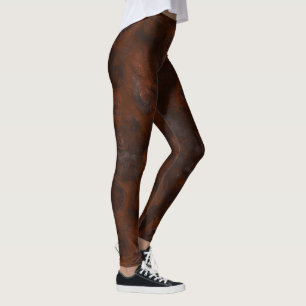 Rust Marble Abstract Leggings