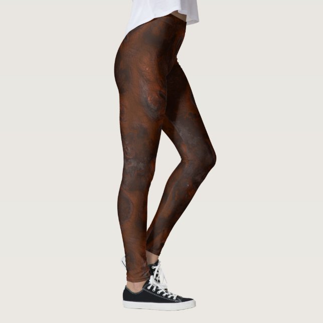 Rust Marble Abstract Leggings (Right)