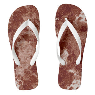 Rust Marble Swirl Abstract Thongs