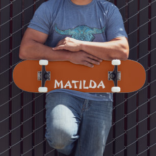 Rust Modern Name Stylish Trendy Skateboard